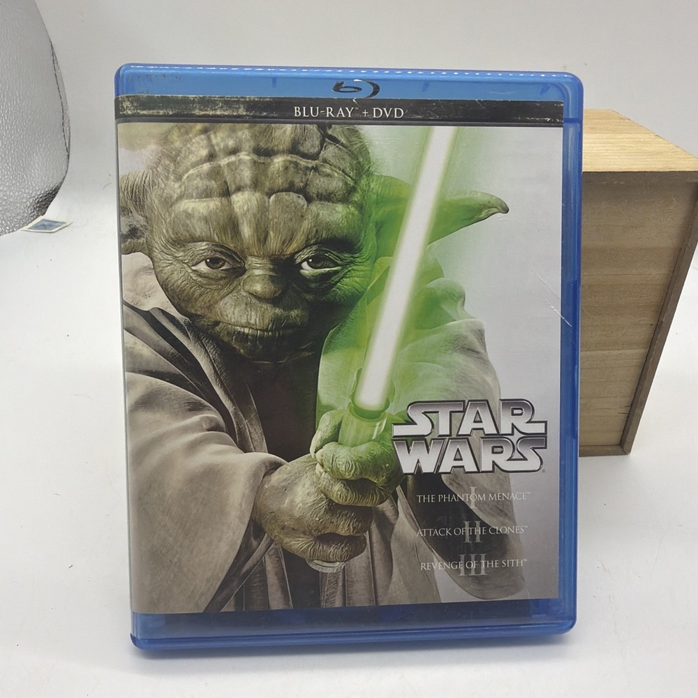 Star Wars Prequel Trilogy Blu-ray + DVD 6-Disc Set w/ Slipcover (I-III)